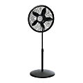 Lasko® Elegance And Performance 18" 3-Speed Pedestal Fan, 54.5"H x 20.5"W x 20.5"D, Black