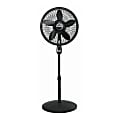 Lasko® Cyclone® 18" 3-Speed Pedestal Fan with Remote Control, 53.5"H x 20.5"W x 20.5"D, Black