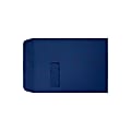 LUX #9 1/2 Open-End Window Envelopes, Top Left Window, Self-Adhesive, Navy, Pack Of 500
