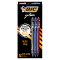 BIC® Gel-ocity Quick Dry Retractable Gel Pens, Medium Point, 0.7 mm, Black/Blue/Red Barrels, Black/Blue/Red Inks, Pack Of 12 1 thumbnail image