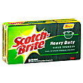 Scotch-Brite™ Heavy-Duty Scrub Sponges, Green/Yellow, Pack Of 9 1 thumbnail image