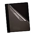 Oxford™ Premium Clear Front Report Covers, 8 1/2" x 11", Black, Pack Of 25