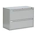 Global® 9300P-Series Lateral File, 2 Drawers, 27 1/8"H x 42"W x 18"D, Light Gray 1 thumbnail image