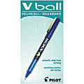 Pilot® V-Ball™ Liquid Ink Rollerball Pens, Fine Point, 0.7 mm, Blue Barrel, Blue Ink, Pack Of 12 Pens