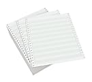 Domtar Continuous Form Paper, Standard Perforation, 9 1/2" x 11", 18 Lb, 1/2" Green Bar, Carton Of 3,000 Forms 1 thumbnail image