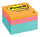 Post it® Notes Memo Cubes, 470 Total Notes, 3" x 3", Aqua Wave