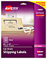 Avery® Permanent Shipping Labels, 15665, 8 1/2" x 11", Clear, Pack Of 10 1 thumbnail image