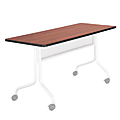 Safco® Impromptu™ Mobile Training Table Top, Rectangular, 60"W x 24"D, Cherry (Base Sold Separately)
