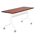 Safco® Impromptu™ Mobile Training Table Top, Rectangular, 60"W x 24"D, Cherry (Base Sold Separately) 1 thumbnail image
