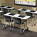 Safco® Impromptu™ Mobile Training Table Top, Rectangular, 60"W x 24"D, Gray (Base Sold Separately) 1 thumbnail image