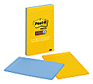 Post-it® New York Colors Super Sticky Notes - 5" x 8" - 45 Sheets per Pad - Blue, Yellow - Paper - Sticky, Recyclable - 2 / Pack