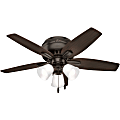 Hunter Fan Newsome Ceiling Fan - 4 Blades - 42" Diameter - 3 Speed - Reversible Motor, Reversible Blades, Quiet, Pull Chain Switch - Metal 1 thumbnail image