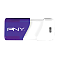 PNY Compact Attaché USB Flash Drive, 8GB, Purple/White 1 thumbnail image