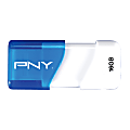 PNY Compact Attaché USB Flash Drive, 16GB, Blue