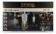 Enbrighten Vintage LED Café Lights, 48', Indoor/Outdoor, White Cord/White Lights 1 thumbnail image