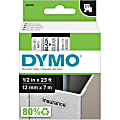 DYMO® D1 Standard Label Tape, 45015, Rectangle, 0.5" x 23', Black On Clear 1 thumbnail image