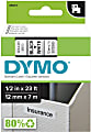 DYMO® D1 45013 Black-On-White Tape, 0.5" x 23' 1 thumbnail image