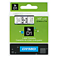 DYMO® D1 45016 Black-On-Blue Tape, 0.5" x 23'