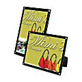 Deflecto 4-in-1 Sign Holder - Support 4" x 6" Media - Vertical, Horizontal - Clear, Black, Green Tint 1 thumbnail image