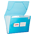 JAM Paper® Letter Size Expanding File, 8” Expansion, 8-1/2” x 11”, Blue