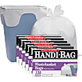 Webster Handi-Bag Wastebasket Bags - 8 gal - 21.50" Width x 24" Length x 0.60 mil (15 Micron) Thickness - White - Hexene Resin - 780/Carton - 130 Per Box - Home, Office
