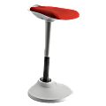 basyx by HON® Perch Hybrid Seating Chair/Stool, Red/Silver