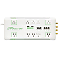 Compucessory Slim 10-Outlet Surge Protector, 6' Cord, White, CCS31900