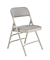 National Public Seating Upholstered Triple-Brace Folding Chairs, Graystone, Set Of 40 Chairs
