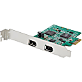 StarTech.com 2 Port 1394a PCI Express FireWire Card - TI TSB82AA2 Chipset - Plug-and-Play - PCIe FireWire Adapter (PEX1394A2V2)