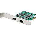 StarTech.com 2 Port 1394a PCI Express FireWire Card - TI TSB82AA2 Chipset - Plug-and-Play - PCIe FireWire Adapter (PEX1394A2V2) 1 thumbnail image