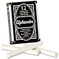 Quartet Alphacolor® Chalk Sticks, 3-1/4" x 3/8", Premium White, Box Of 12 Sticks 1 thumbnail image