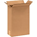Partners Brand Corrugated Boxes, 8" x 4" x 12", Kraft, Pack Of 25 Boxes
