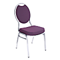 National Public Seating Teardrop-Back Fabric Padded Stack Chair, 37 1/4"H x 18"W x 22 3/4"D, Chrome Frame/Sangria, Pack Of 40