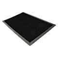 Genuine Joe Ultraguard Indoor Wiper/Scraper Floor Mat, 3' x 5', Charcoal Black 1 thumbnail image