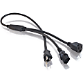 C2G 3ft 16 AWG 1-to-2 Power Cord Splitter (NEMA 5-15P to 1 NEMA 5-15R + 1 IEC320C13) - Power splitter - 29811 1 thumbnail image