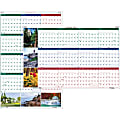 House of Doolittle Earthscapes Scenic Wipe-off Wall Planner - Julian Dates - Monthly - 1 Year - January 2022 till December 2022 - 32" x 48" Sheet Size - 1.13" x 1.38" Block - Assorted - Paper - Laminated, Erasable - 1 Each 1 thumbnail image