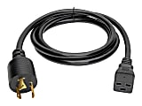 Tripp Lite 12ft Power Cord Extension Cable L6-20P to C19 for PDU/UPS Heavy Duty 20A 12 AWG 12' - Power cable - NEMA L6-20 (M) to IEC 60320 C19 - AC 250 V - 12 ft - molded - black 1 thumbnail image