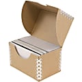 JAM Paper® Business Card Box, 2 1/2"H x 4"W x 3/4"D, Natural Brown