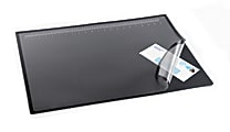 Office Depot® Brand Clear Overlay Desk Pad, 19" x 24", Black