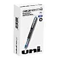 uni-ball® Vision™ Elite™ Rollerball Pens, Ultra-Fine Point, 0.5 mm, Black Barrel, Blue Ink, Pack Of 12 Pens