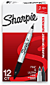 Sharpie® Twin-Tip Permanent Markers, Fine/Ultra Fine Points, Black, Pack Of 12 1 thumbnail image
