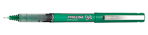 Pilot® Precise V5 Rollerball Pens, Extra-Fine Point, Green Ink, Pack Of 12 Pens