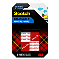 Scotch® Removable Foam Mounting Squares, 1" x 1", Pack Of 16