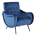 LumiSource Rafael Lounge Chair, Black/Blue 1 thumbnail image
