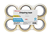 Office Depot® Brand Shipping Packing Tape, 1-7/8" x 109.4 Yd., Clear, Pack Of 6 Rolls