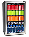 Igloo 4.1 Cu Ft 180-Can LED-Lighted Beverage Center Refrigerator, Stainless Steel 1 thumbnail image