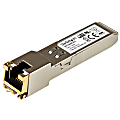 StarTech.com 1000BASE-TX MSA Compliant SFP Module - RJ45 Connector - Copper SFP Transceiver - Lifetime Warranty - 1 Gbps - Max. Transfer Distance 100 m (328 ft) - 1000BASE-TX copper transceiver adds reliable 1Gb over copper