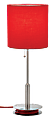 Adesso® Bobbin Desk Lamp, 21 1/4"H, Satin Steel/Red