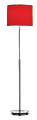 Adesso® Bobbin Floor Lamp, 57"H, Red/Satin Steel