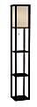 Adesso® Wright Shelf Floor Lamp, 63", Black/Natural 1 thumbnail image